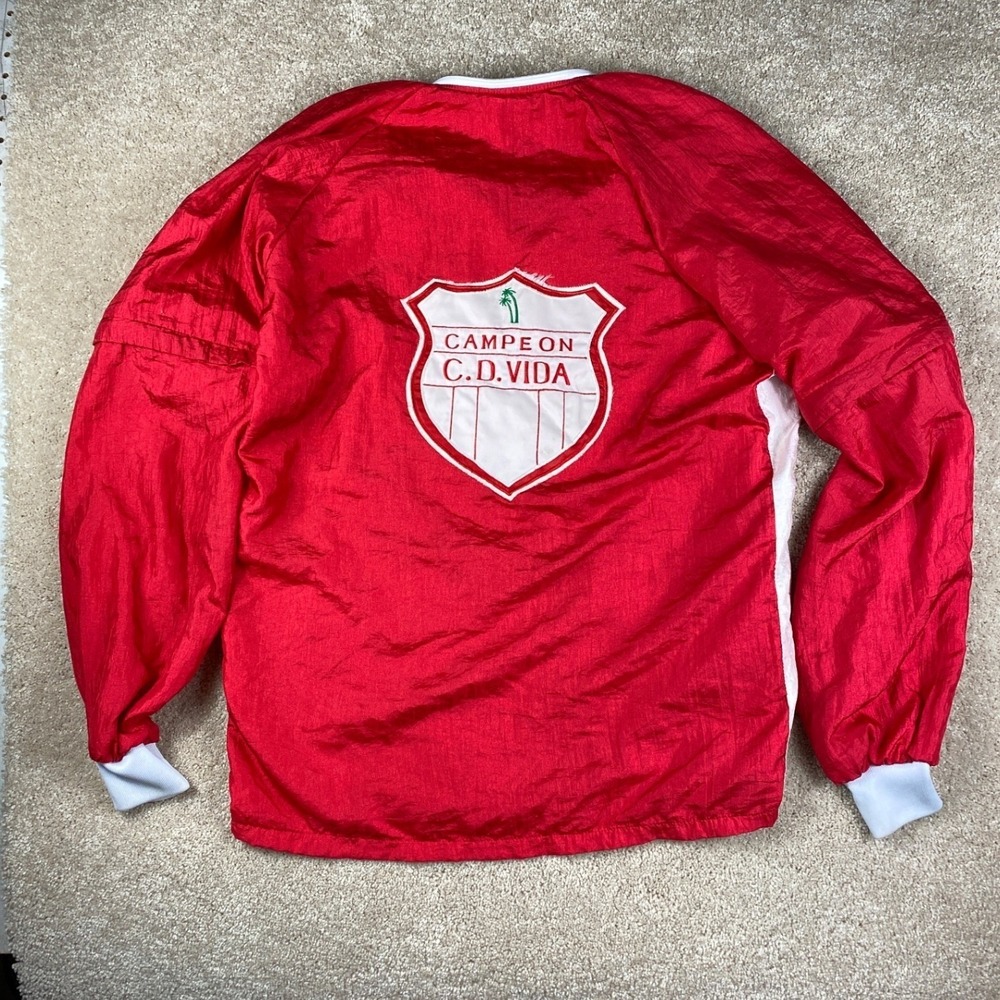 Vintage Nike Zip Off Sleeve Windbreaker‎ Jacket Red White Campeon CD Vida